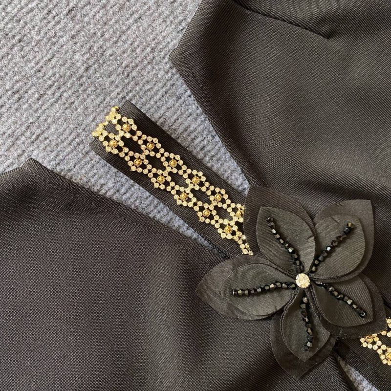 Sexy Cutout Rhinestone Bandage One-Piece Dress - Image 3