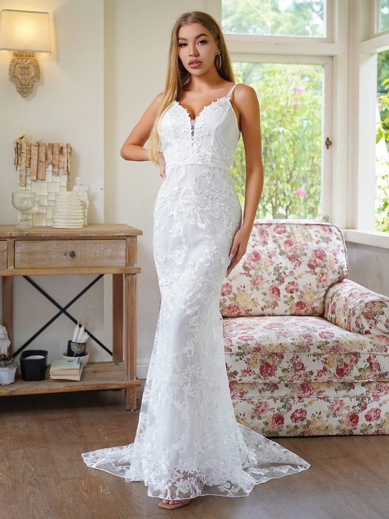 Sexy Slim Fit Sheath Bridesmaid Party Dress