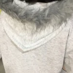 Zippers Hoodies Women Coat Casual Gray Femme Korean Fur photo review