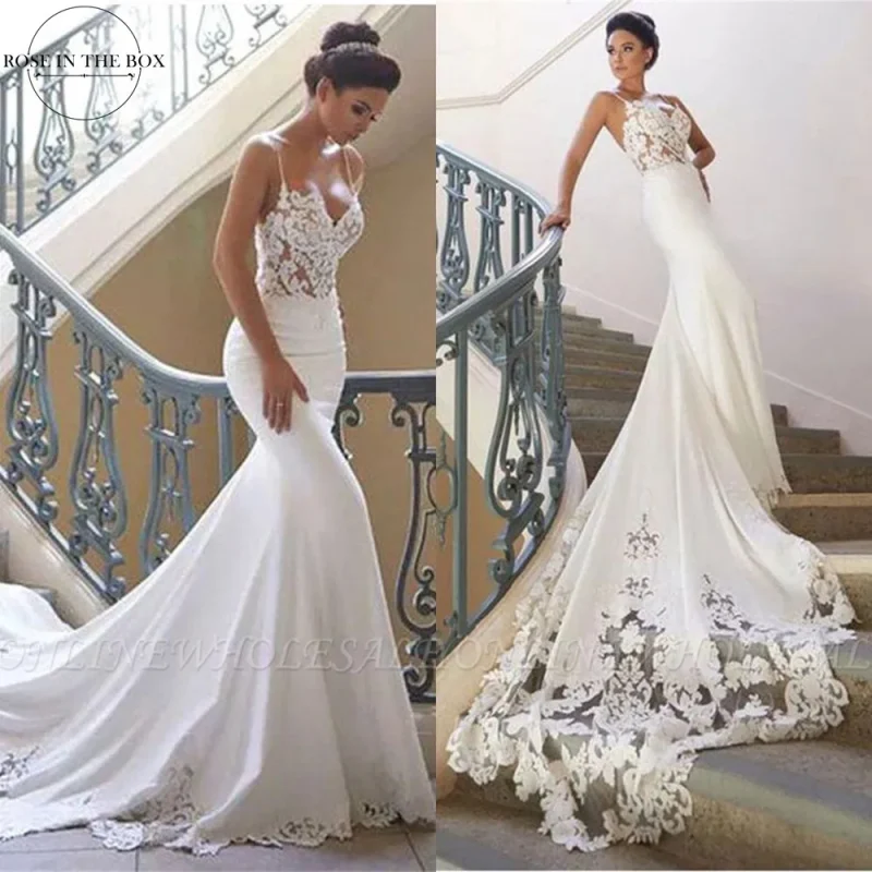 Boho Lace Mermaid Wedding Dress - Image 6