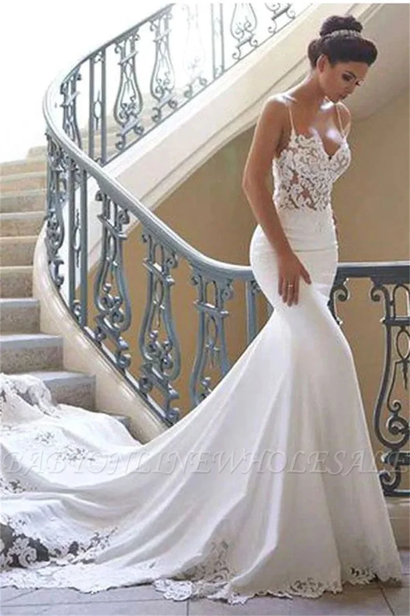 Boho Lace Mermaid Wedding Dress - Image 2