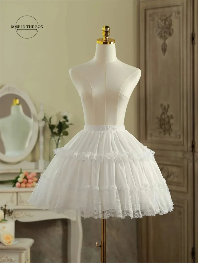 Girls Lace Cosplay Petticoat Underskirt