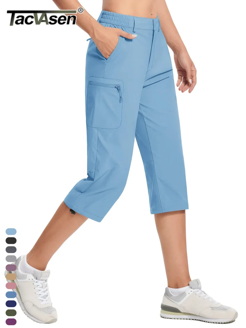 Women's Quick-Dry Cargo Capris with Pockets
