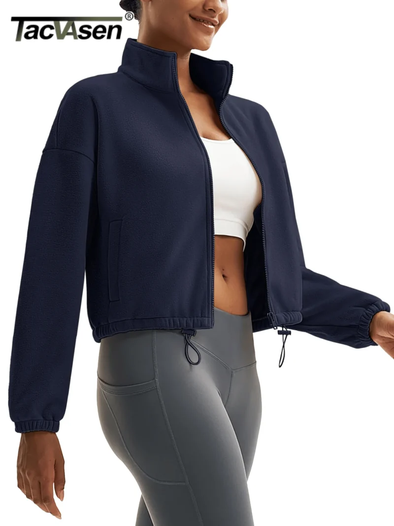 Women’s Fleece Cropped Winter Jacket - Image 5