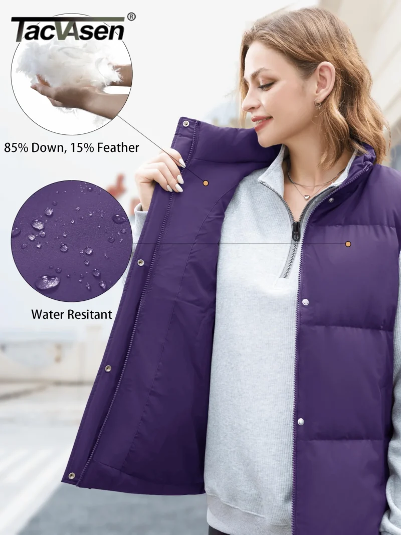 Women's Duck Down Puffer Vest - Image 2