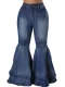 High Waist Stretch Flare Denim Jeans Pants