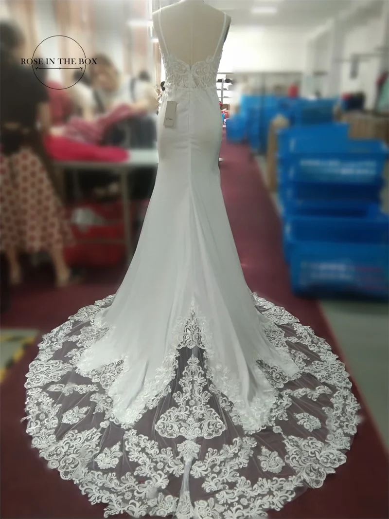 Boho Lace Mermaid Wedding Dress - Image 4