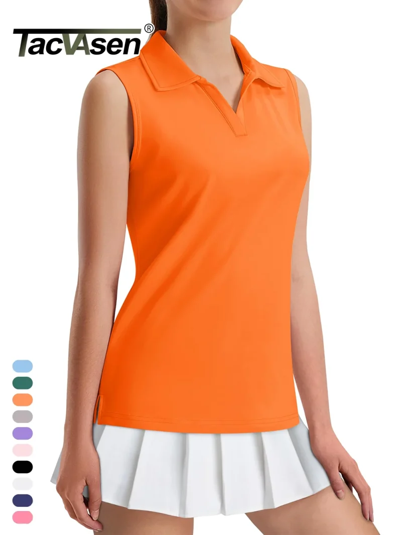 Quick-Dry Sleeveless Sports Polo Shirt