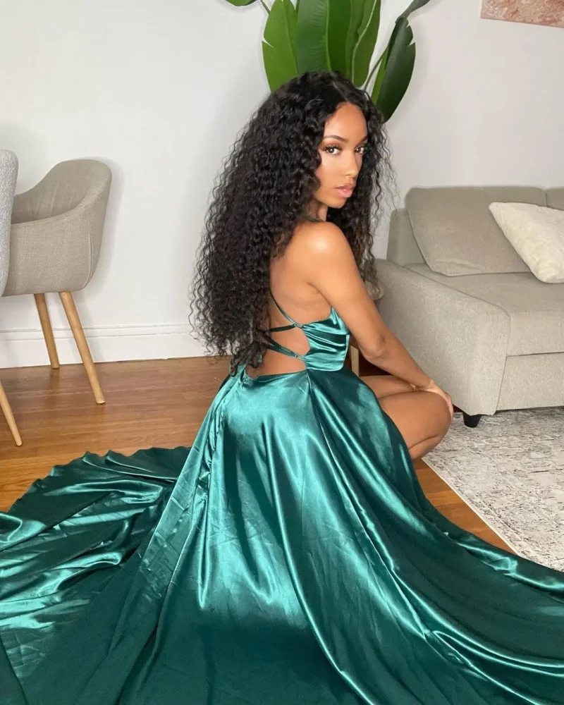 Sexy Spaghetti Strap A-Line Maxi Dress - Image 4