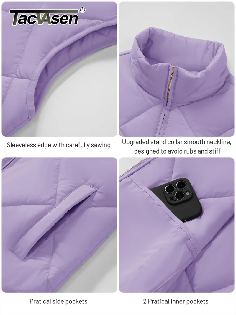 Women’s Quilted Puffer Vest - Image 5