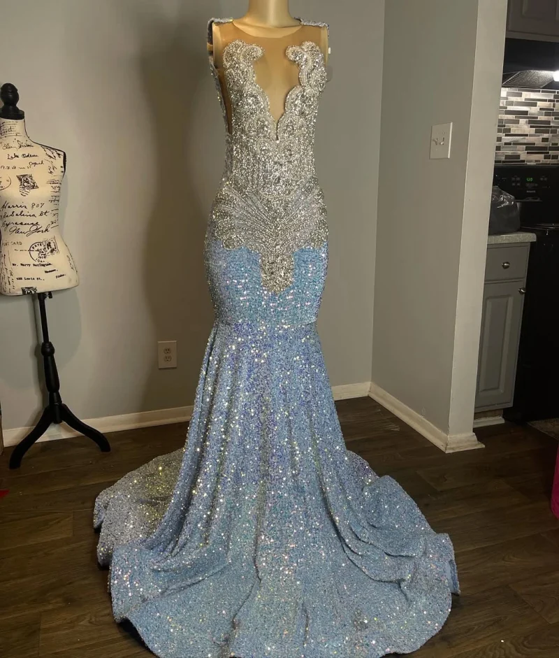 Silver Sequin Mermaid Prom Dress 2025 - Image 3