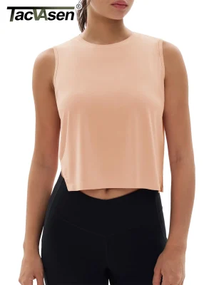 Women's Crop Tank Top with Side Slits