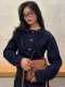 Denim Coat & Wide Leg Pants Set