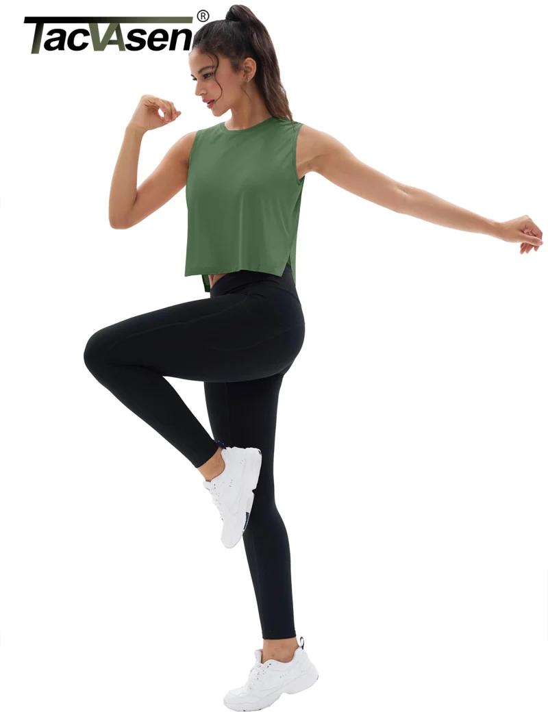 Women's Crop Tank Top with Side Slits - Image 6