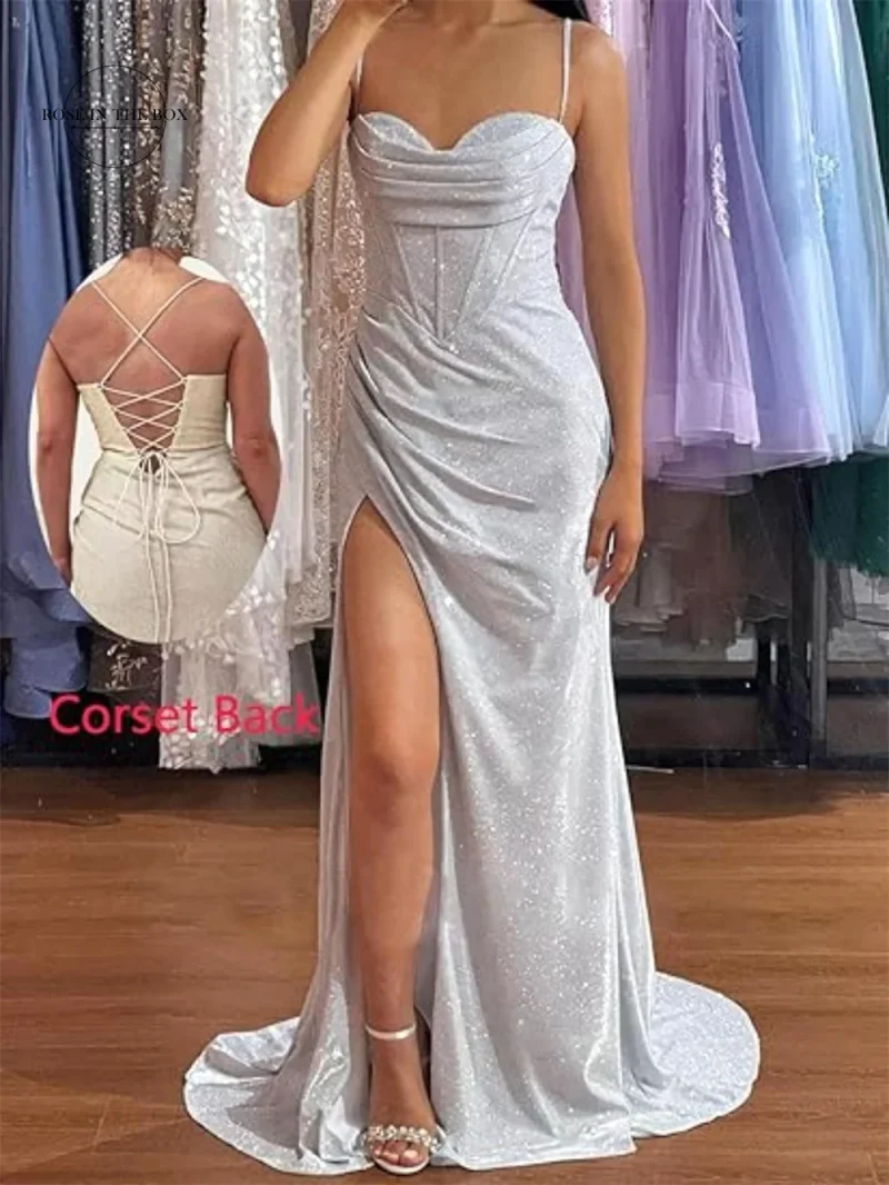 Glitter Sequin Mermaid Prom Dress - Image 5