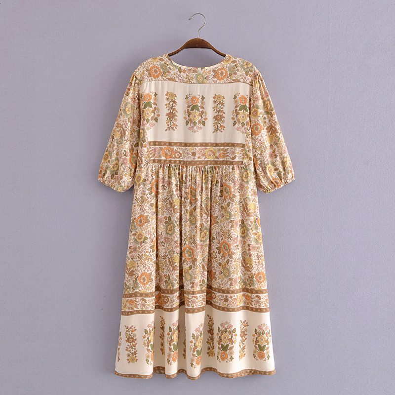 Boho Floral Tassel Dress for Spring Summer - Image 3