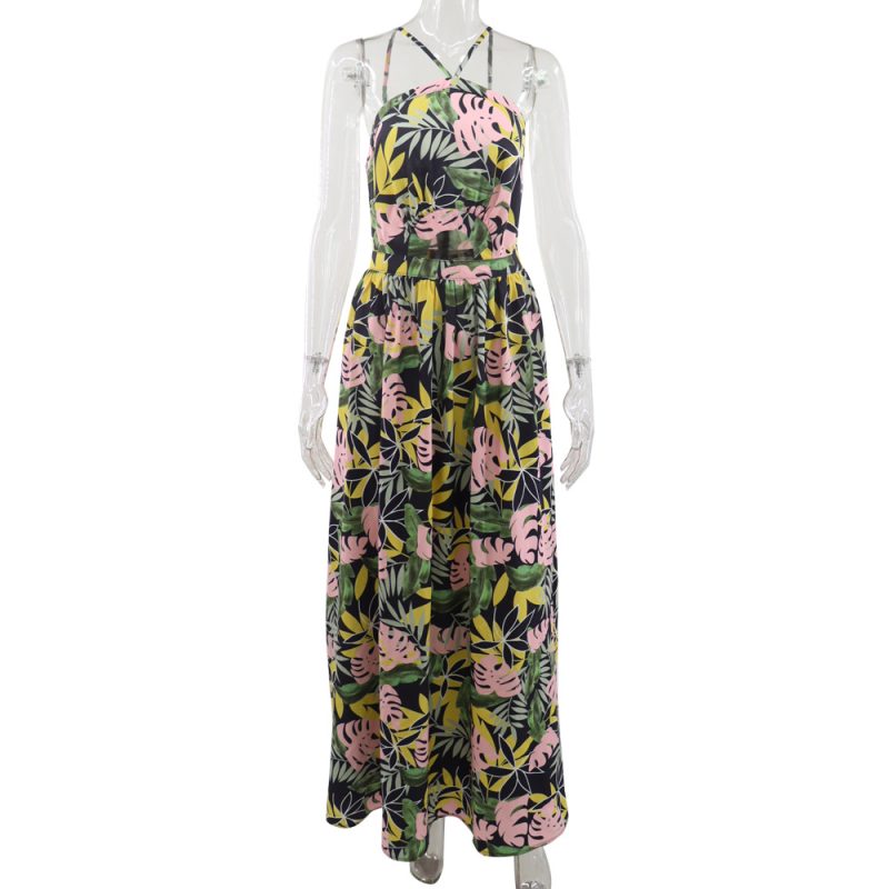 Backless Hollow Out Cutout Sexy Vacation Dress