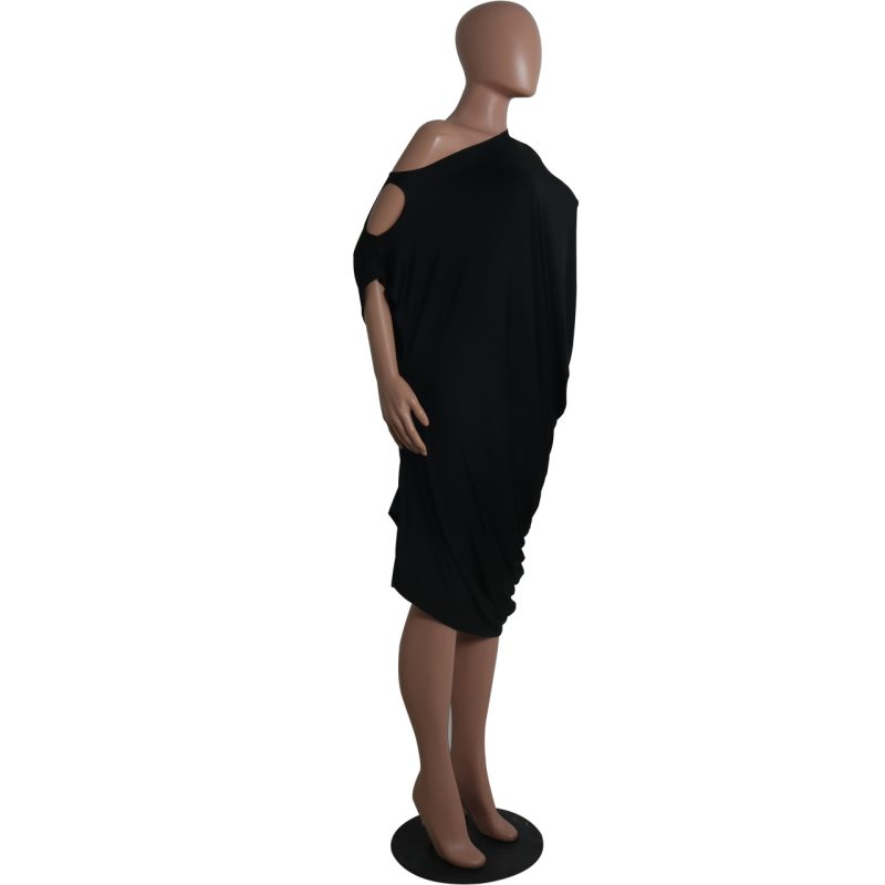 Women's Asymmetrical Off-Shoulder Loose Party Dress - Image 3
