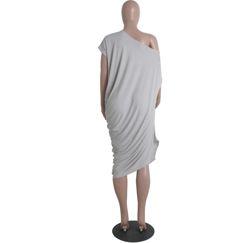Women's Asymmetrical Off-Shoulder Loose Party Dress - Image 2