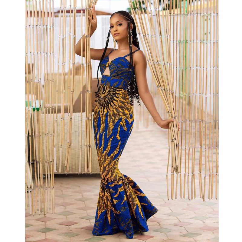 Popular African Digital Print Fishtail Dress for Women - Image 4