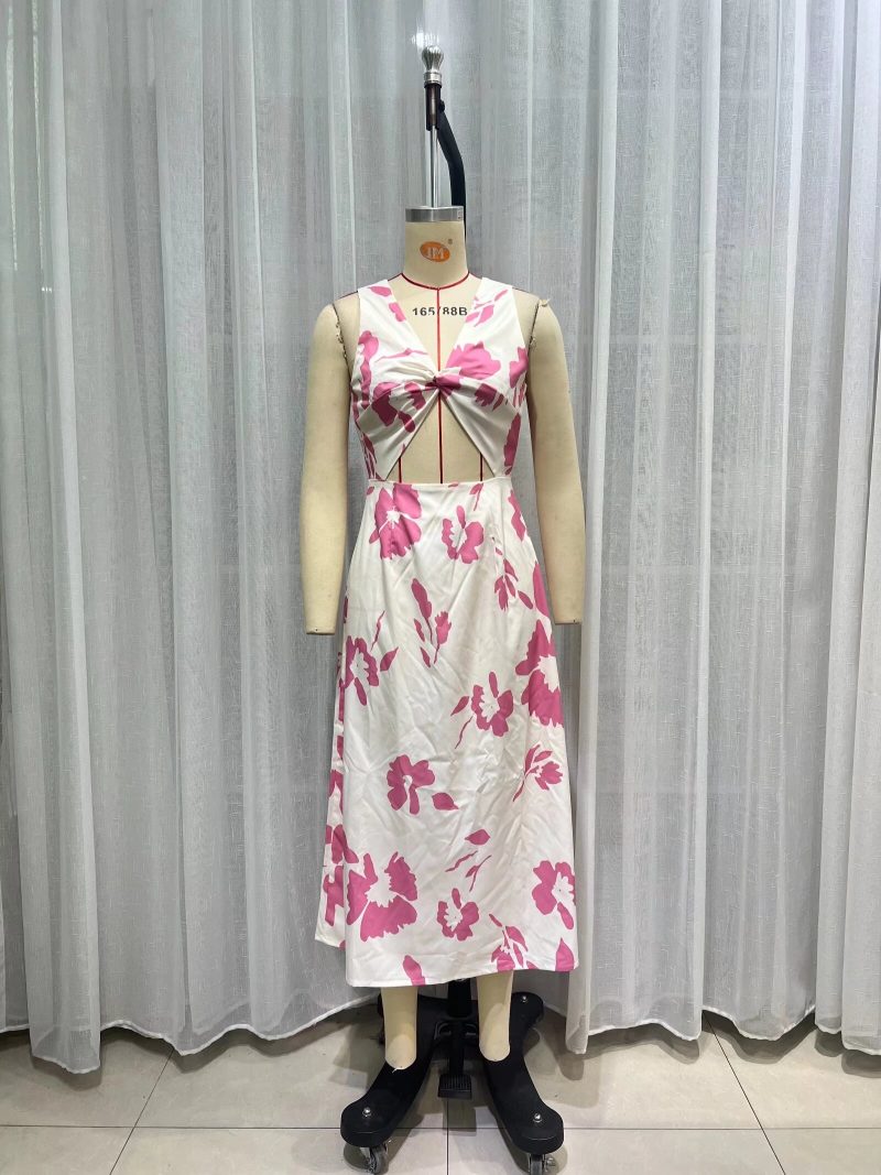 Sexy Camouflage Backless Strap Bodycon Fall Dress