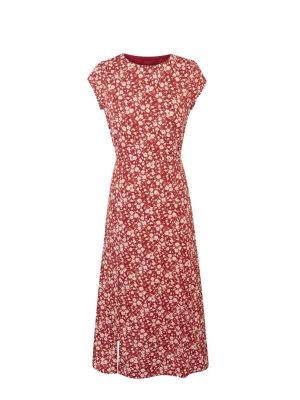 Sexy Backless Summer Floral Midi Dress
