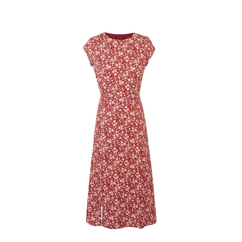 Sexy Backless Summer Floral Midi Dress