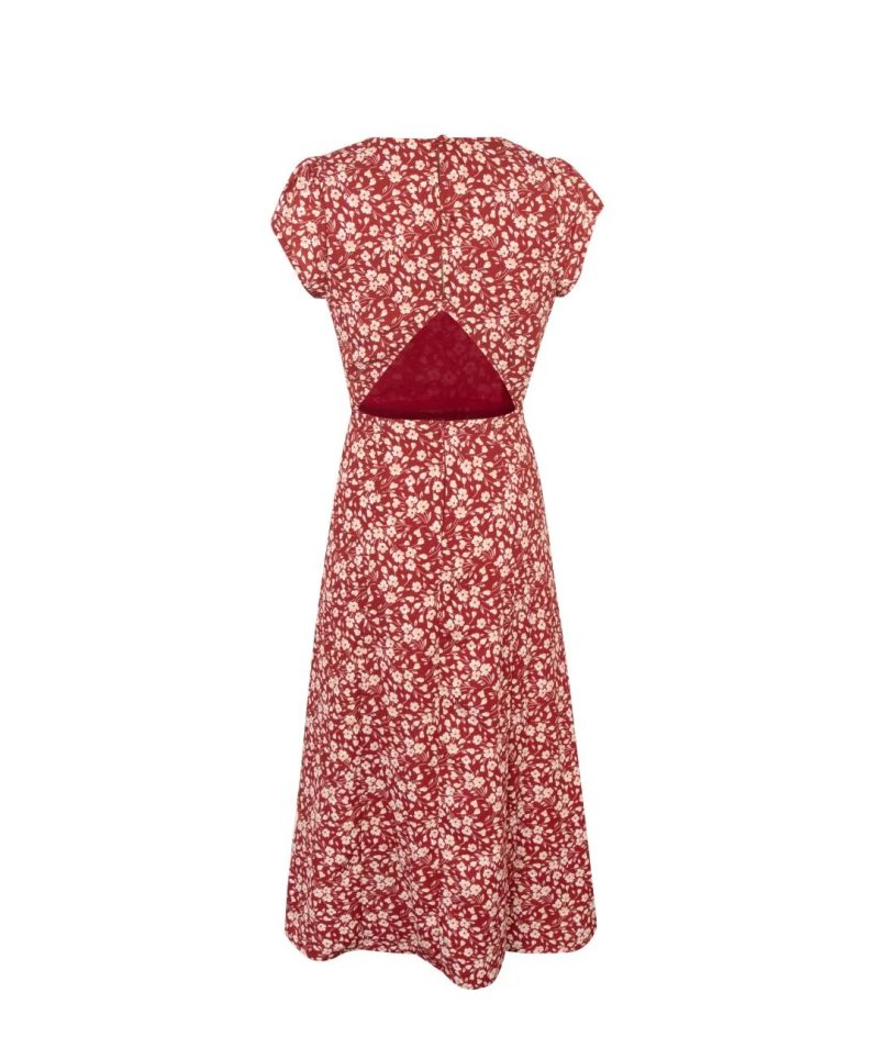 Sexy Backless Summer Floral Midi Dress - Image 2