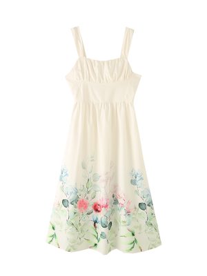 Summer Positioned Print Dress for Women