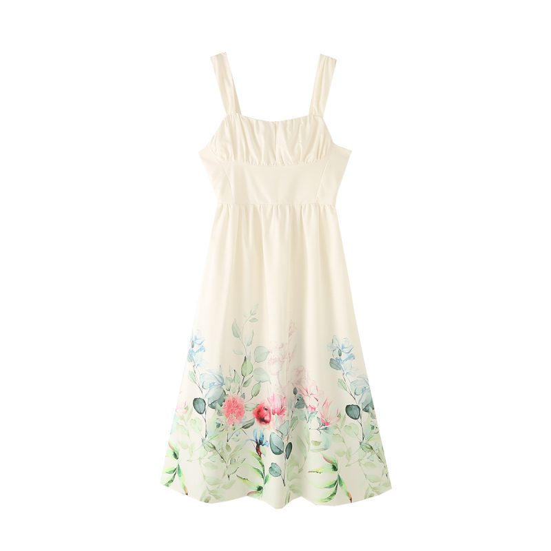 Summer Positioned Print Dress for Women