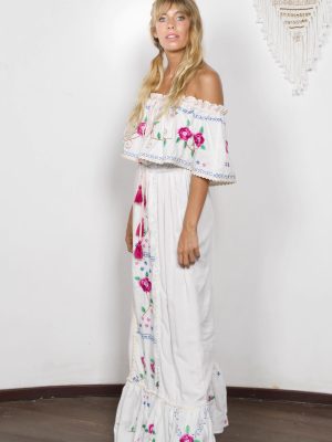 Elegant Embroidered Goddess Dress