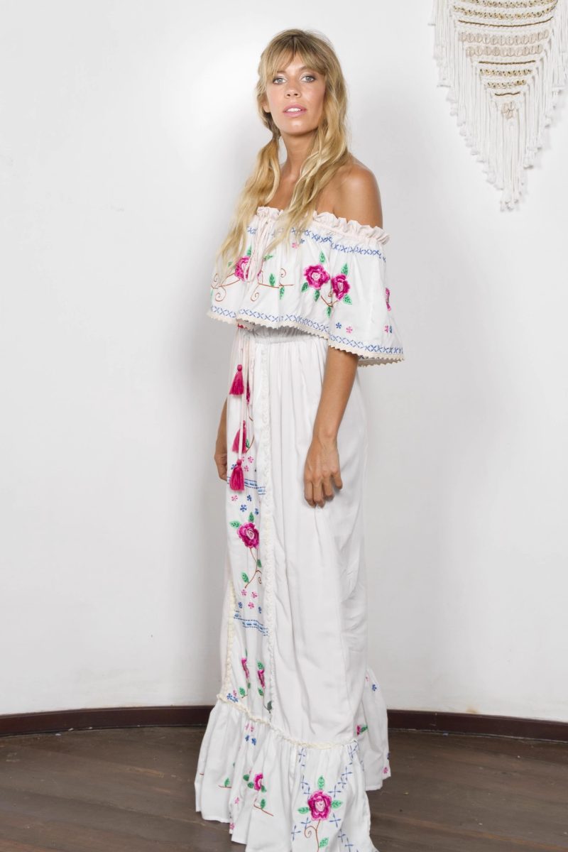 Elegant Embroidered Goddess Dress