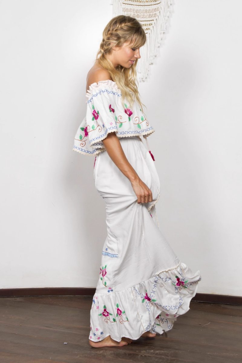 Elegant Embroidered Goddess Dress - Image 2