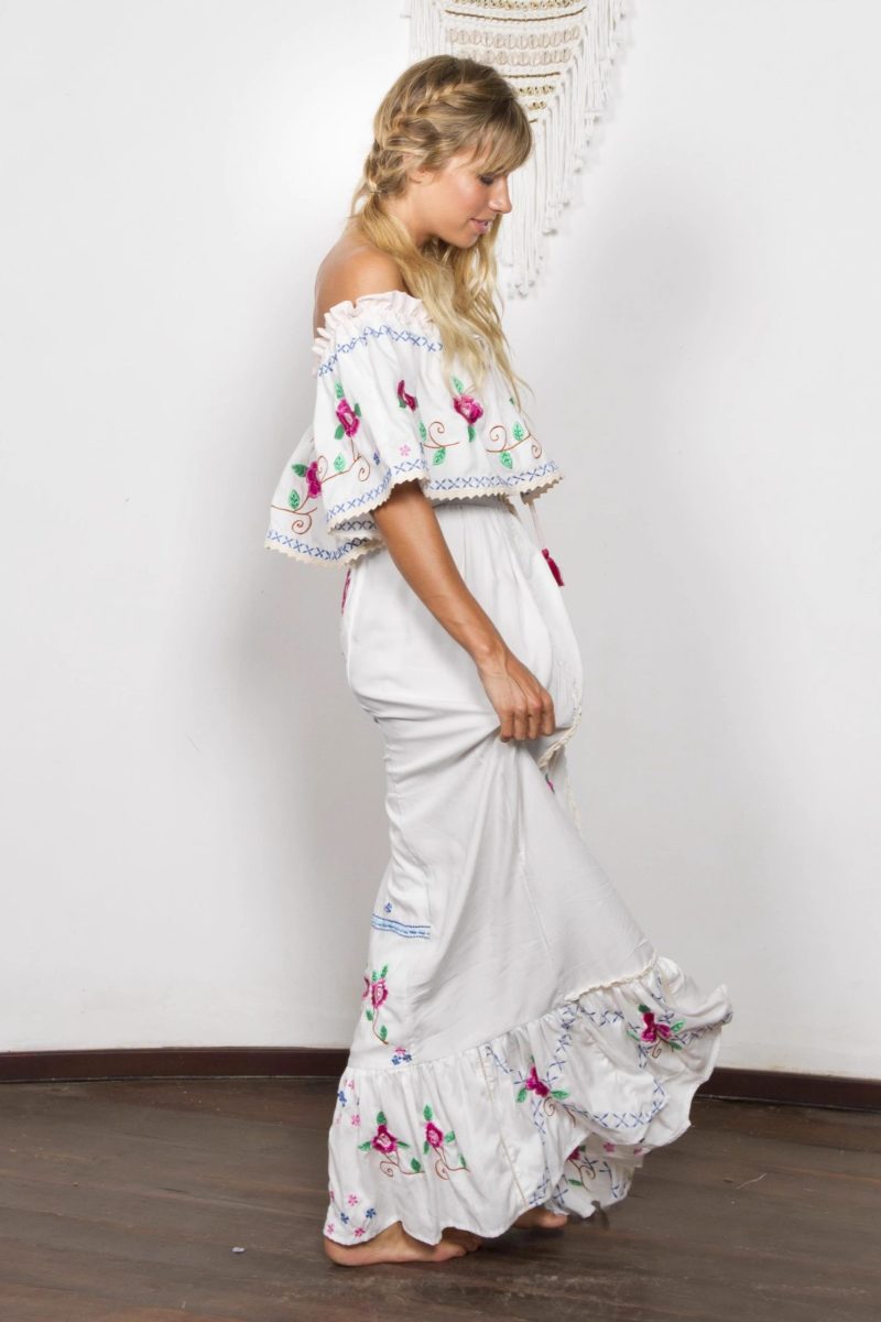 Elegant Embroidered Goddess Dress - Image 2