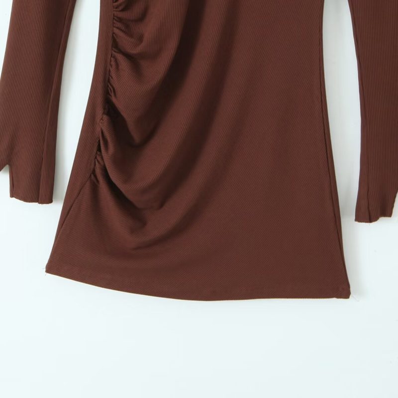 Sexy Backless Hollow Out Knitted Autumn Dress - Image 4