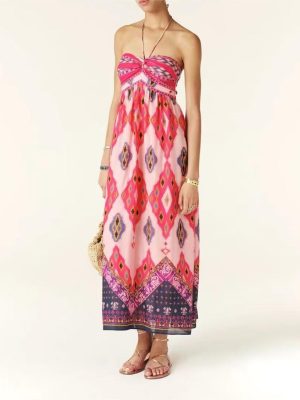 Sexy Sleeveless Print Sundress for Beach Women