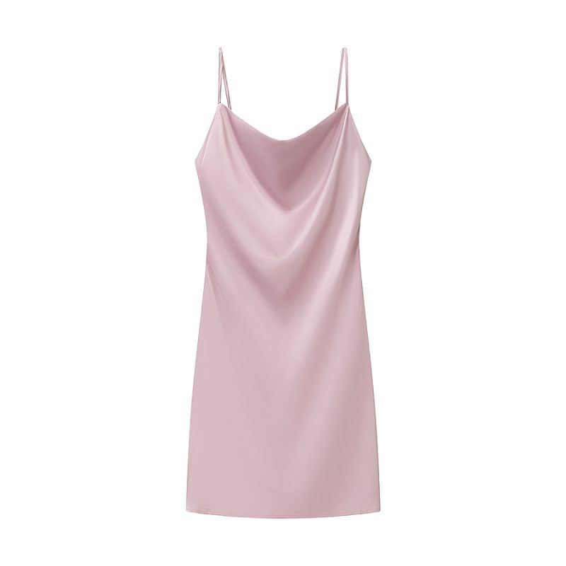 Sexy Satin Multi-Color Suspender Short Dress - Image 2