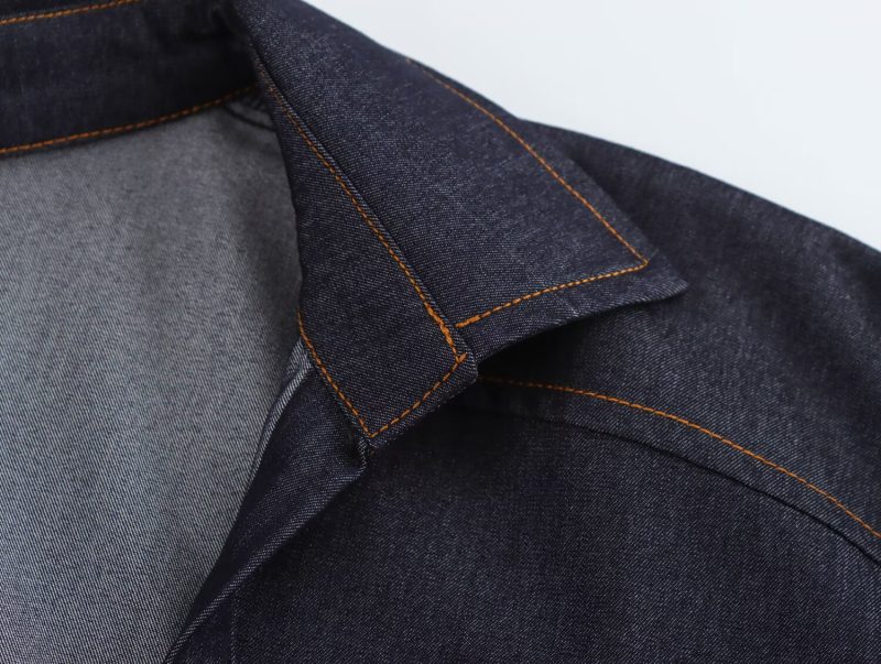 Summer Women’s Casual Denim Shirt Dress - Image 4