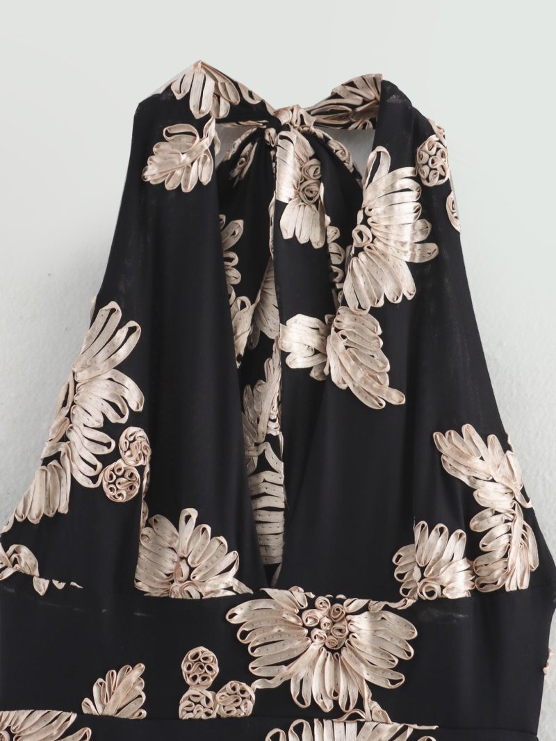 Spring Women’s 3D Mesh Embroidery Dress - Image 3