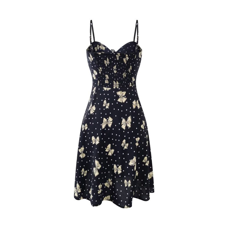 Spring Gentle Butterfly Floral Print Dress - Image 2