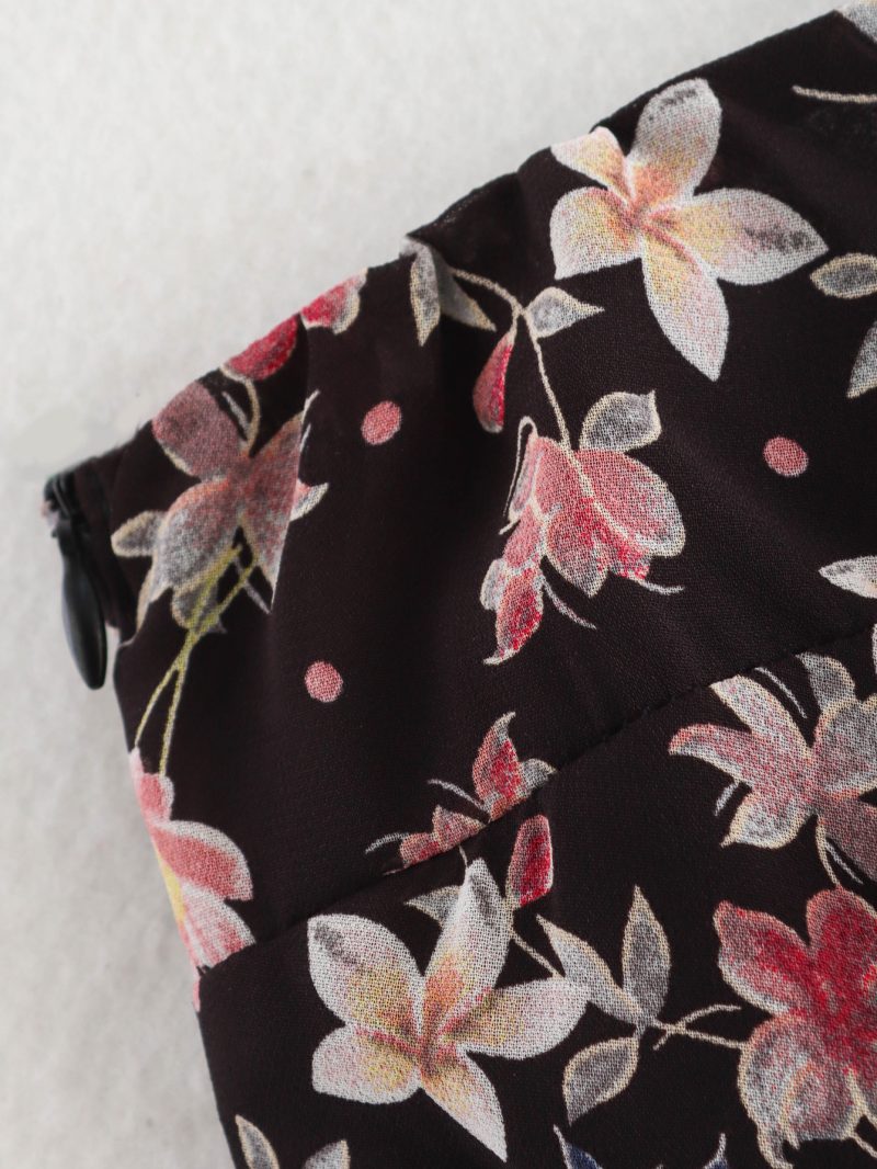 Summer Casual Off-Shoulder Oblique Print Dress - Image 3