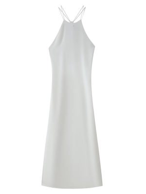 Back Decorative Satin Sling Dress