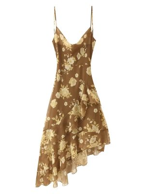 Sexy Double Layer Ruffled Swing Collar Dress
