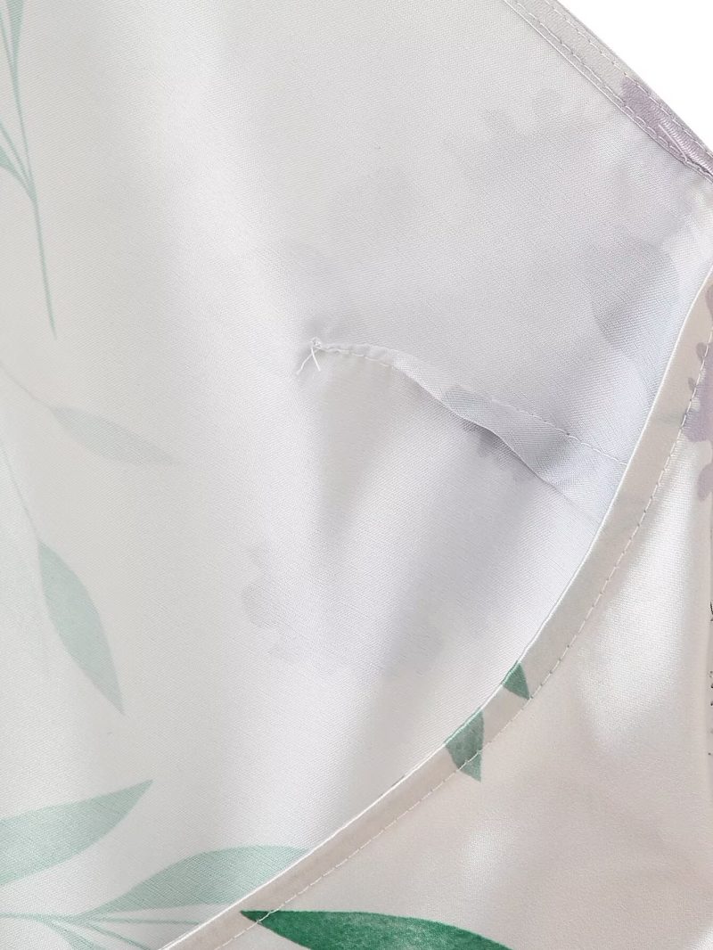 Slim Satin Printed Halter Spring Dress Women - Image 3