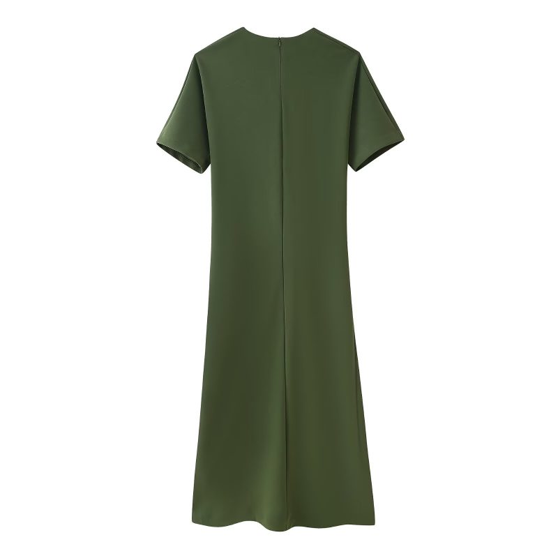 Elegant Spring Pleated Midi Dress for Women - Image 2
