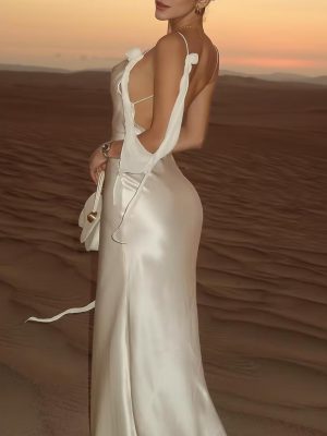 Sexy Strap Backless Maxi Dress for Summer