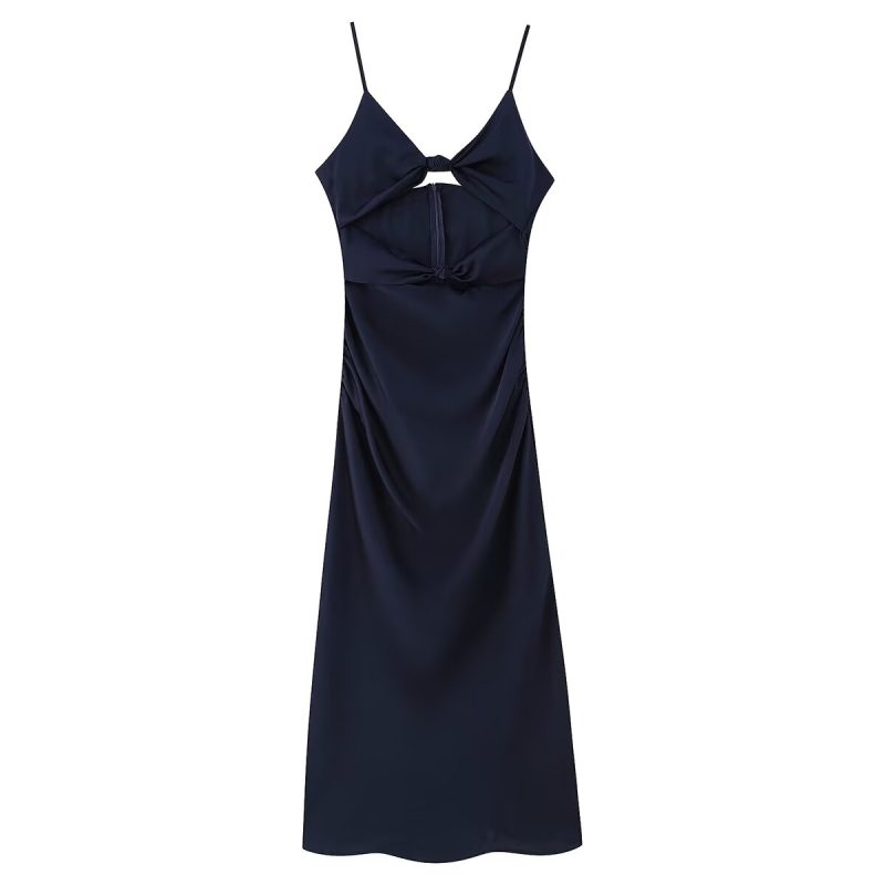 Twisted Knot Embellished Hollow Suspender Dress - Image 2