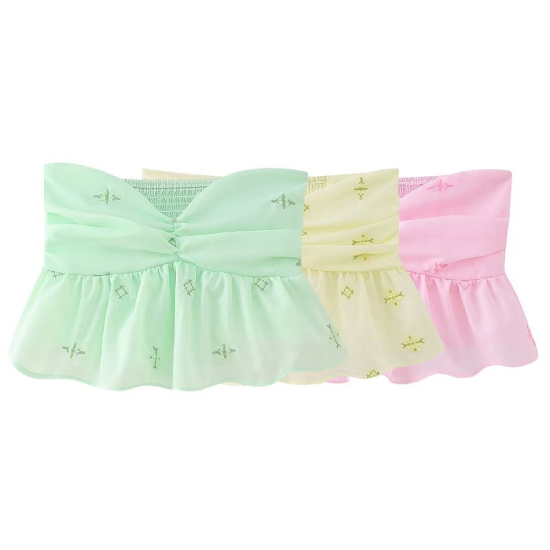 Slim Embroidered Sexy Tube Top for Women - Image 2