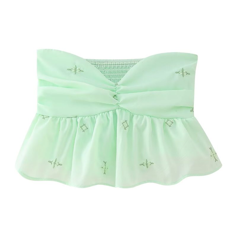 Slim Embroidered Sexy Tube Top for Women - Image 3