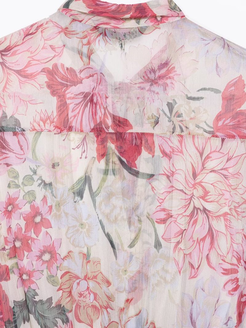 Floral Belted Midi Dress for Spring Summer - Image 4